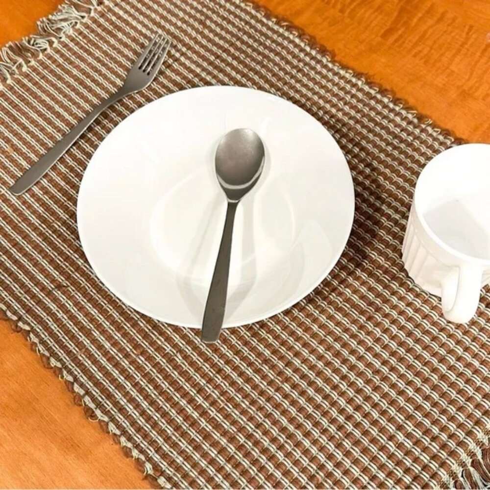 Striped NWT Rugged Handwoven Placemats 4pc Set